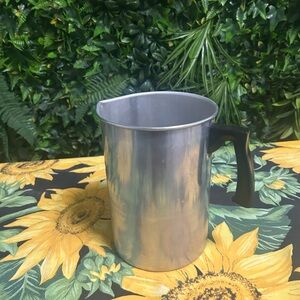 Stainless Steel Milk Frothing Pitcher with Black Handle